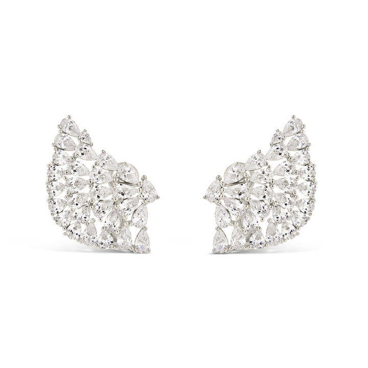 Miranda CZ Fan Stud Earrings